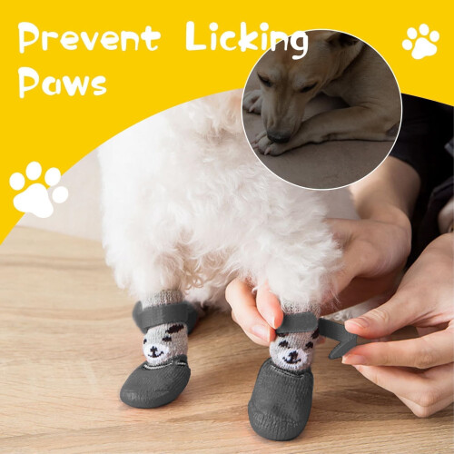 Dog Booties Breathable Non-Slip Sole Adjustable Drawstring 2