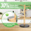 Bamboo Mug Holder Tree, Thicker Base Coffee Cup Holder Stand for Counter, Mug Rack with 6 Hooks 6