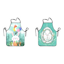 Osterschürze für Damen und Herren, niedliches Frühlingsmotiv mit Haseneiern, wasserdicht, ideal für Küche, Haushalt, Kochen, Backen,