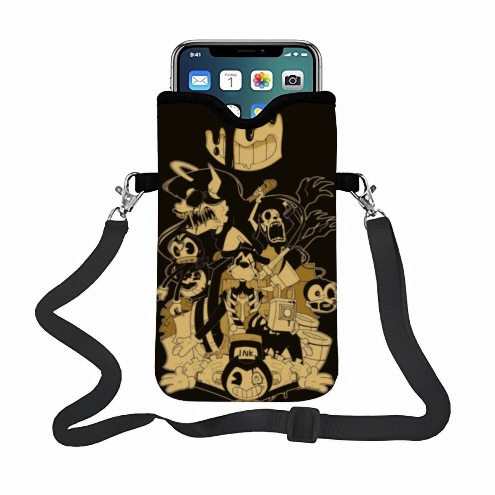 Bendy And The Ink Machine Phone Bag Phone Satchel, Equipped With An Adjustable Strap Small Bag Suitable For Various Smartphones. 9009879214038