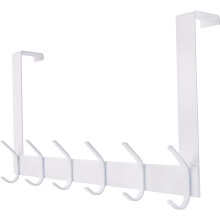 Heavy Duty Over-the-Door Hooks – Stainless Steel, White, Long Arms for Coats, Robes, Towels; Compatible with Standard Doors