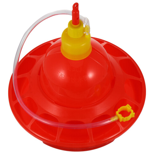 Plastic Poultry Water Feeder for Chicken Duck with Creative Design Red 1