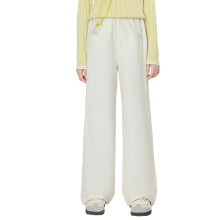 Jentejeans med vide ben, stilige denimbukser med vide ben for unge jenter, myke, komfortable lange bukser til hverdagsbruk, ideelle for skole og