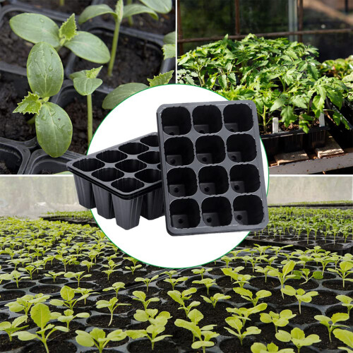 (10pcs) 12-Hole Seed Starter Pots with Drainage Holes 2