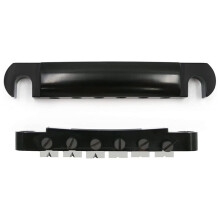2X Tune-O-Matic Bridge and Tailpiece with Studs Set for ABR-1 Bridge Style  LP Electric Guitar Replacement,Black
