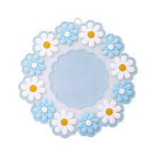 Porta-copos de silicone em formato de flor para bebidas – Antiderrapantes, resistentes ao calor, para uso interno e externo – Compatíveis com