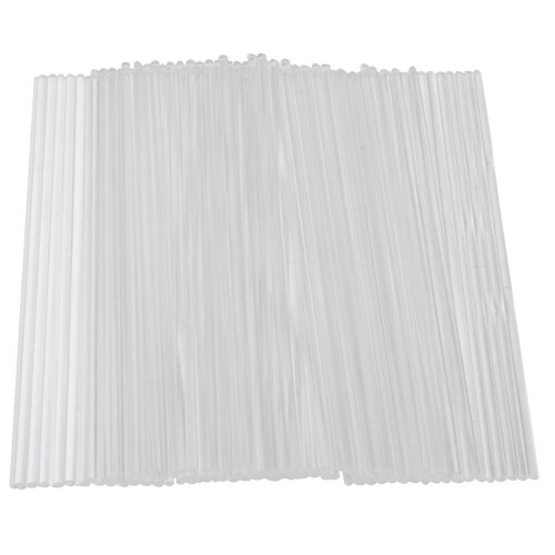 100 Palitos de Acrílico Transparentes de 15 cm (6 Polegadas) para Pirulitos, Cake Pops, Doces e Chocolates