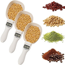 Digitaler Messlöffel mit Umrechnungsfunktion, verstellbar und tragbar zum Kochen, Backen und für Tierfutter – kompatibel mit LCD-Display