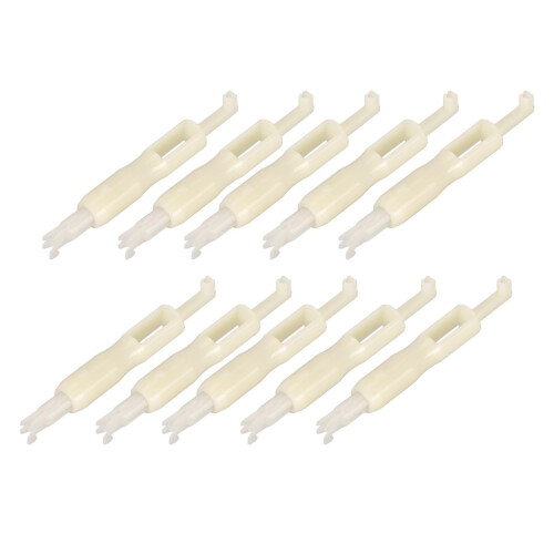 10pcs Sewing Needle Inserter Threader White 1x7.1cm