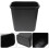 Storage Box Black 1Pcs 11.8x11.4in Plastic 3