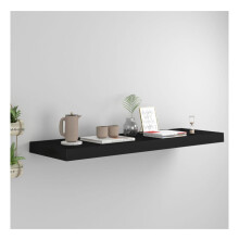 Floating Wall Shelf Black 31.5"x9.3"x1.5" MDF