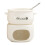 Ceramic Fondue Pot Set with Forks White 1