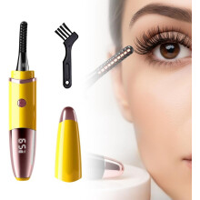 Heated Eyelash Curler, Rechargeable Electric Lash Curler with 2 Heat Modes, Long-Lasting Curl & Portable Design – Compatible with All Lash Types