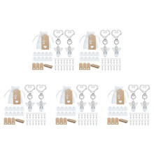 150 Pcs Angel Sleutelhanger Souvenir Huwelijksgeschenken Baby Shower Gunst Geschenken Set met Tag Trekkoord Snoep Tas