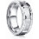 Men's Silver Wedding Band with Brick Pattern Brushed Finish 2