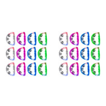 24 Stycken Light LED Tambourine, Musical Flashing Tambourine Glow Tambourines Handheld Percussion Instrument