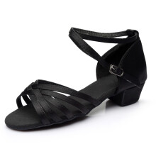 Chaussures de danse latine en satin pour filles, chaussures de danse de salon professionnelles pour la pratique et la performance de la salsa,