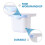 Desk Trash Can for Homeowners Rectangular Plastic Waste Bin Blue 14.6x6.3x5.5in 2