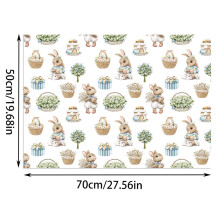 Presentpapper till påskhare – Dekorativa ägg och kaniner, 50x70 cm, DIY-pyssel för påsk, födelsedag, årsdagsfester