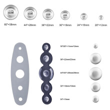 Couvre-Boutons 120 Pièces, Kit de Boutons de Couverture avec 6 Tailles, Boutons Recouverts de Tissu Bricolage avec 2 Outils D'Installation pour les