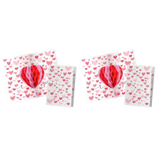 Valentinstagskarten, 3D-herzförmige Grußkarte aus Papier in Wabenform, Geschenk für Freundin, Freund, Ehemann, Ehefrau, Valentinstag, Jahrestag,