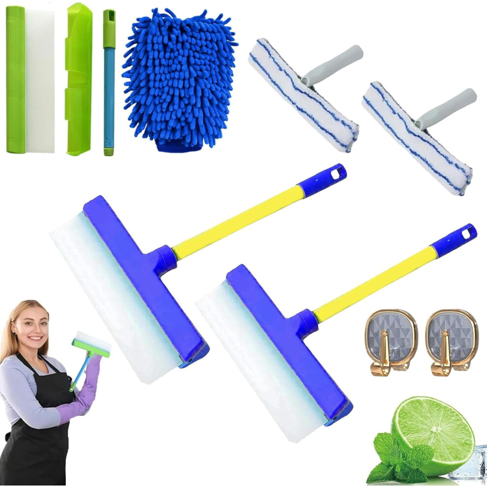Techeaks Recyclable Silicone Window Squeegee Kit, Aquaswipe Window Squeegee, Aqua Swipe Window Cleaner for Shower Glass Mirror Door Car-image-OPC-PSCTPRT-NEW
