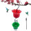 4-Pack Large Capacity Water Feeder Hanging  Feeder with Hook and Cleaning Brush(Red) 9