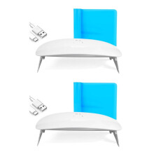 2X Harz-UV-Lampe, 48 W Schnell Aushärtende UV-/LED-Harzlampe mit 30-Teiligen Dual-Lichtquellen-Lampenperlen für UV-Harz-Kit