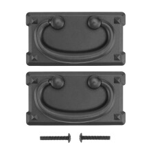 Furniture Drawer Knobs Black 2 Pcs