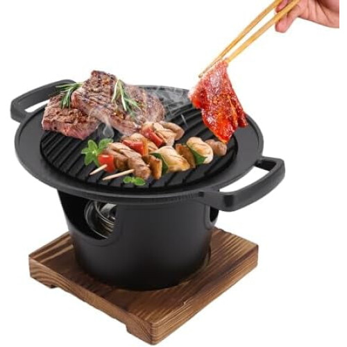 Ψησταριά BBQ με κάρβουνο – Φορητή επιτραπέζια ψησταριά Hibachi συμβατή με