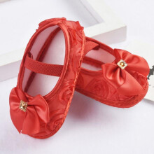 Newborn Infants Baby Girls Bowknot Princess Shoes Soft Crib Shoes Moccasin Prewalkers