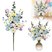 Tallos de Pascua coloridos – 1 paquete de centro de mesa para decoración primaveral del hogar, mesa de comedor, arreglos florales; compatible con