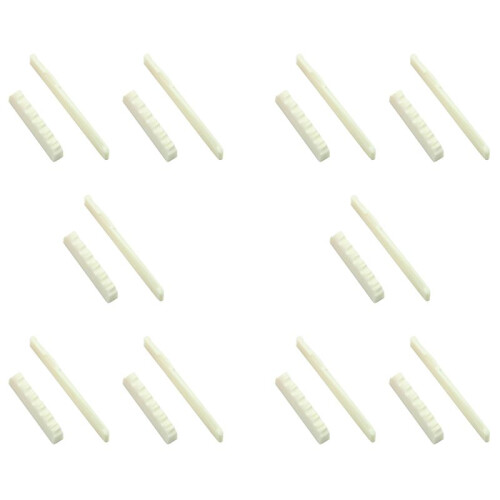 10Set Ivory Bone Bridge Saddle and Nut for 6 String Acoustic Guitar