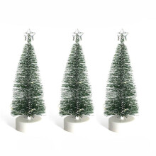 Mini-LED-Weihnachtsbaum (3 Stück), Glitzernder Tischbaum, batteriebetriebene Tischleuchte – kompatibel mit künstlichen Weihnachtsbäumen