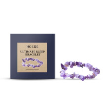 Pulseira minimalista de cristal roxo – Pedra natural, aura calmante, energia tranquilizante, ioga e meditação, conforto noturno, acessório