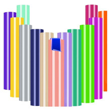 Multi-Vinyl, Permanent Vinyl voor Alle Snijmachines, 12x8,2 Inch Zelfklevende Vinylvellen, Stickers voor Autostickers, Doe-Het-Zelf-Mokken