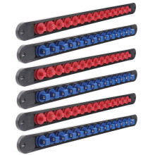 6 Pcs Sleeve Frame Holder Socket Rail Rack Organiser Storage Rails 3/8 1/2 1/4 with Sizes