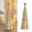 Illuminated Glass Christmas Tree LED Silver Decor 1pc 2