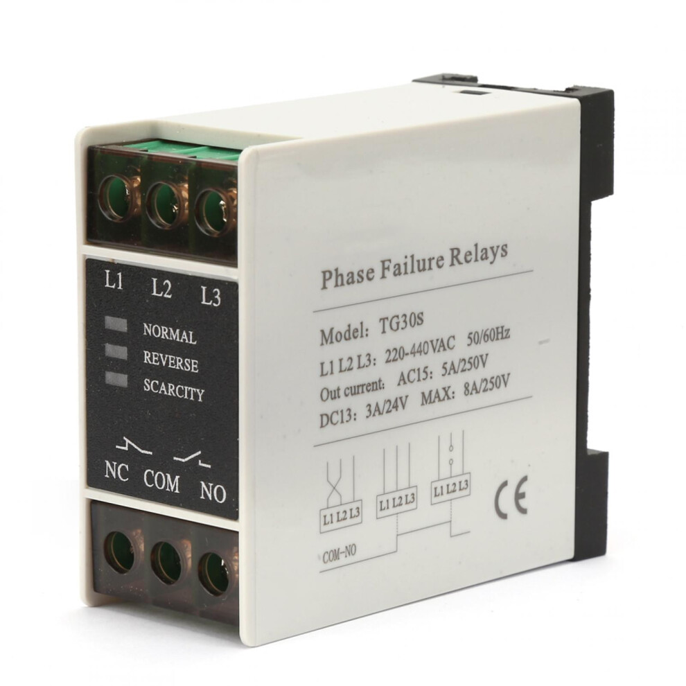 Voltage Monitoring Relay, Mini Ac 220-440 Indicator Light Phase Sequence Protector Stable Action Prevent Interference For Electrical Equipment 9482828656491