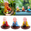 Solar Shaking Monk Ornament Blue Car Home Office Decor 4