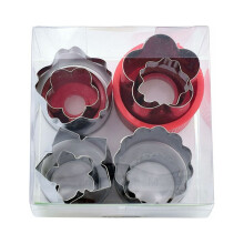 8-Pc Stainless Steel Mini Cookie & Veggie Cutters Set, Compatible with Kids Baking & Food Prep