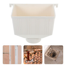 Beige PVC Downspout Diverter for Efficient Rainwater Collection