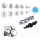 120Pcs Button Covers, Cover Button Kit with 6 Sizes, DIY Fabric Covered Buttons with 2 Installation Tools for DIY Lovers 1