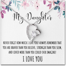 Daughter Gifts from Dad/Mom/Parents - Daughter Necklace Birthday Gifts Christmas Graduation Prom Jewelry