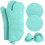 Silicone Kitchen Mitts + Insulated placemats + Hand clamp 6 PCS Set for Kitchen Baking 1