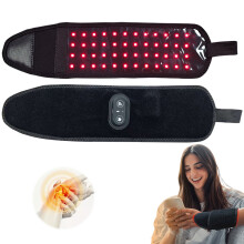 Virenlux Cordless Wrist Heating Pad with LED Red Light, Vibration Massage & 3 Heat Levels – USB Powered, Auto Shut-Off, Adjustable – Compatible