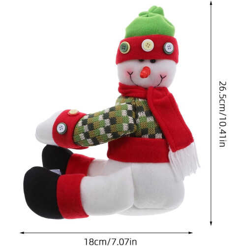 Plush Snowman Tree Topper Funny Gnome Hugger Decoration 1