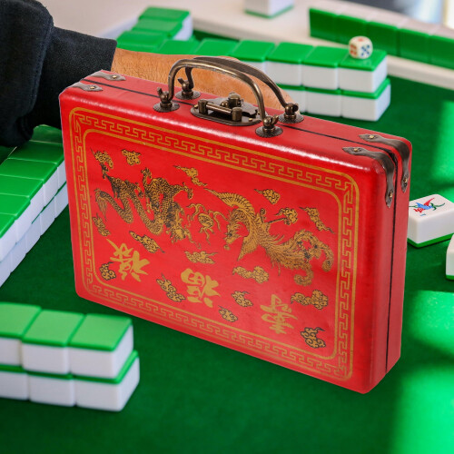 Chinese Mahjong Box Traditional Mahjong Tiles Storage Box Empty Rectangle Storage Box 1