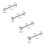 Stainless Steel Labret Lip Rings Claw CZ Threadless Round 2