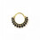 Daith Hoop Earring Sterling Silver Gold-Plated with Black 1